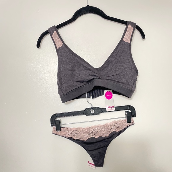 SET - Freya Nursing Bralette & Brazilian Thong Set - Picture 2 of 11